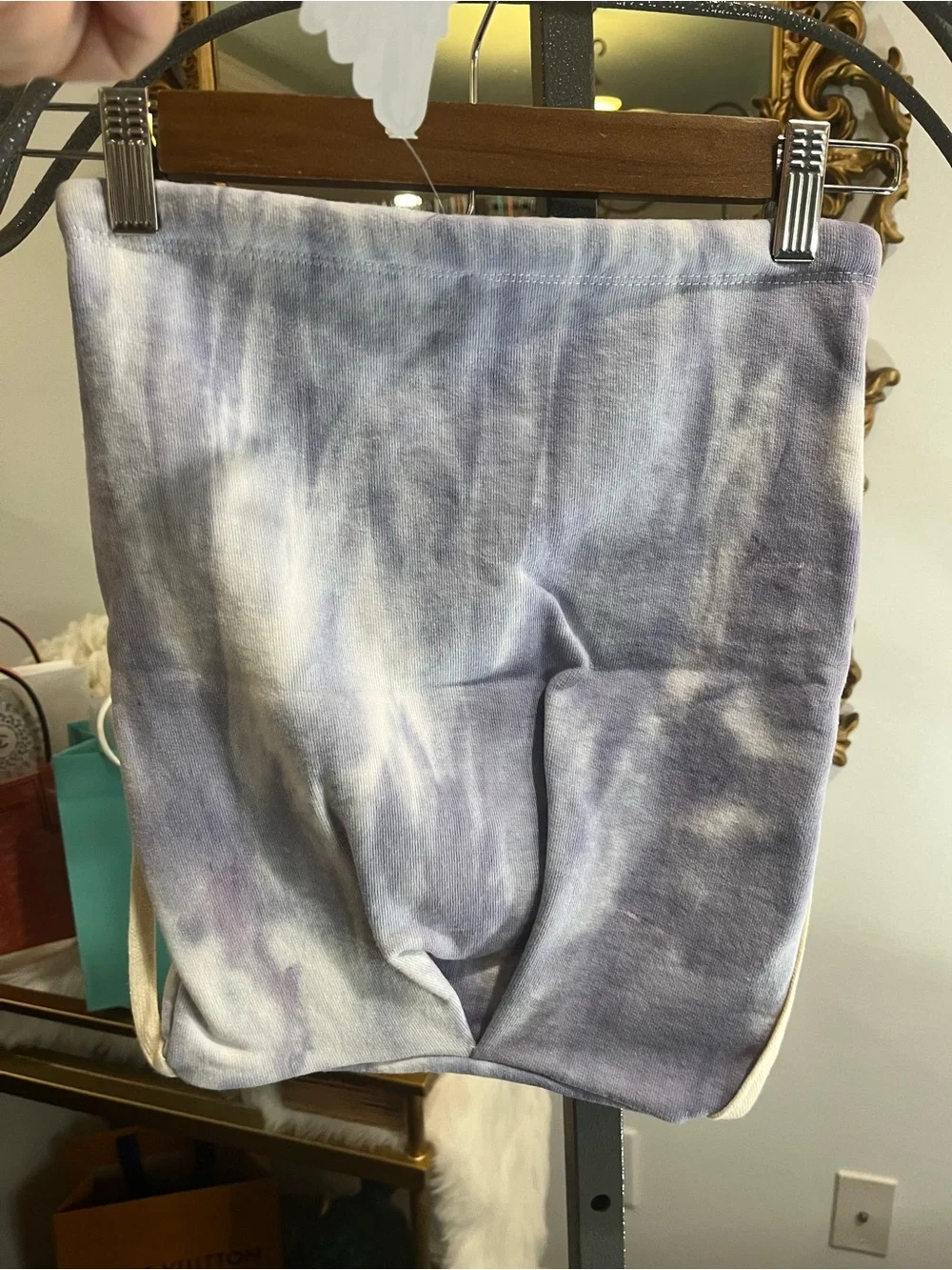 Revolve Boys Lie Tie Dye Angel Graphic Lavender White Drawstring Backpack NWT